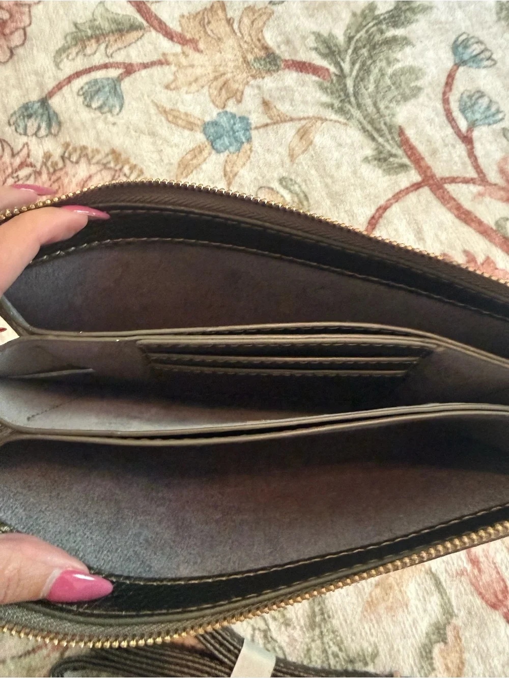 Convertible Wristlet & Crossbody Bag | Brown Pebbled Faux Leather Clutch NWT